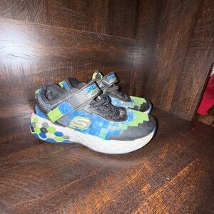 Skechers Kids' Black and Blue Sneakers